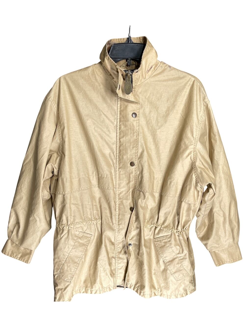 Australian Outback Collection Jacket Womens S Tan Full Zip  Snap Button STAIN